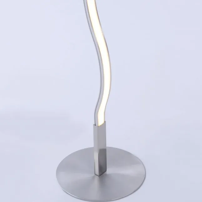 LED-Stehleuchte, stahl, Wellenform, warmweiße Lichtfarbe, energiesparend