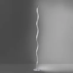 LED-Stehleuchte, stahl, Wellenform, warmweiße Lichtfarbe, energiesparend