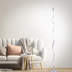 LED-Stehleuchte, stahl, Wellenform, warmweiße Lichtfarbe, energiesparend