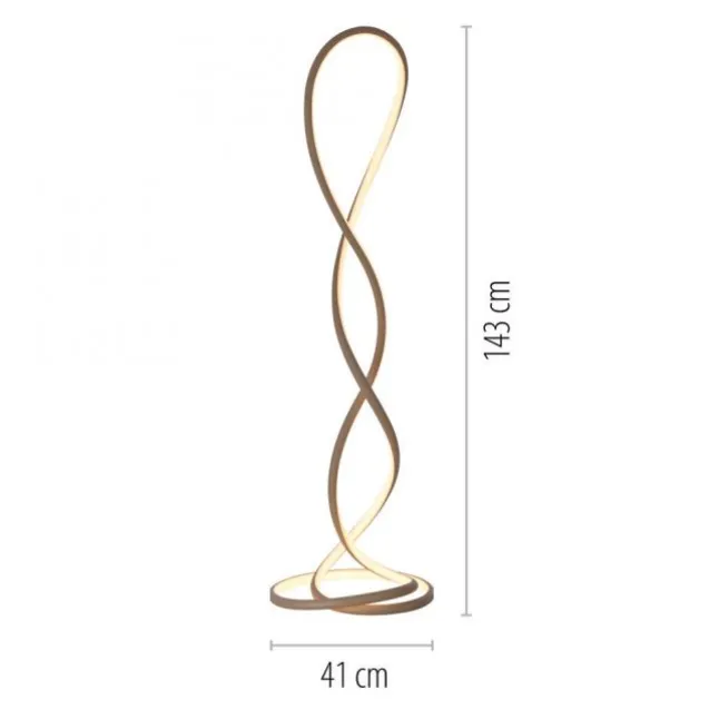 LED Stehleuchte TWIST modernes Design, sandfarben