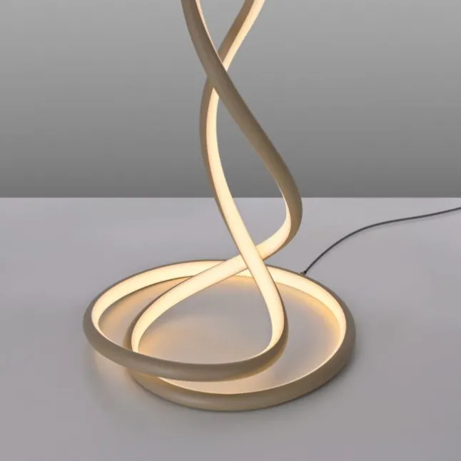 LED Stehleuchte TWIST modernes Design, sandfarben