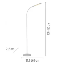 LED Stehleuchte weiß dimmbar 3 Stufen CCT Touchdimmer Spots drehbar