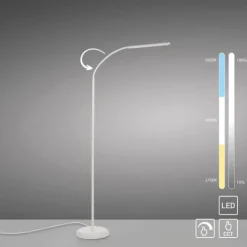 LED Stehleuchte weiß dimmbar 3 Stufen CCT Touchdimmer Spots drehbar