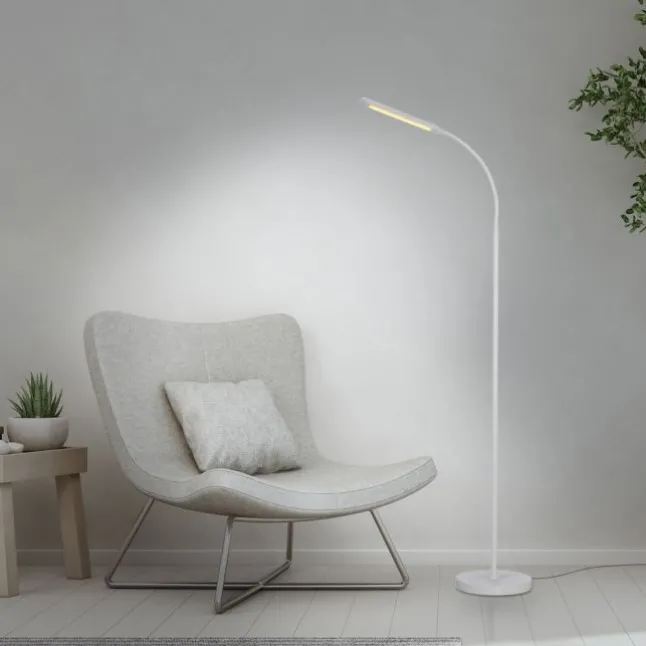LED Stehleuchte weiß dimmbar 3 Stufen CCT Touchdimmer Spots drehbar