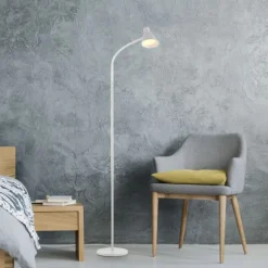 LED Stehleuchte weiß mit Schalter flexible verstellbar Arbeitsplatzleuchte