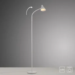 LED Stehleuchte weiß mit Schalter flexible verstellbar Arbeitsplatzleuchte