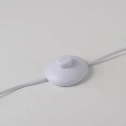 LED-Stehleuchte, weiß, Stoff, dimmbar, Fernbedienung, App