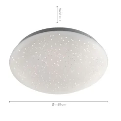 LED-Sternenhimmel, Deckenleuchte, Ø 25cm, dimmbar, RGB+W Farbwechsel