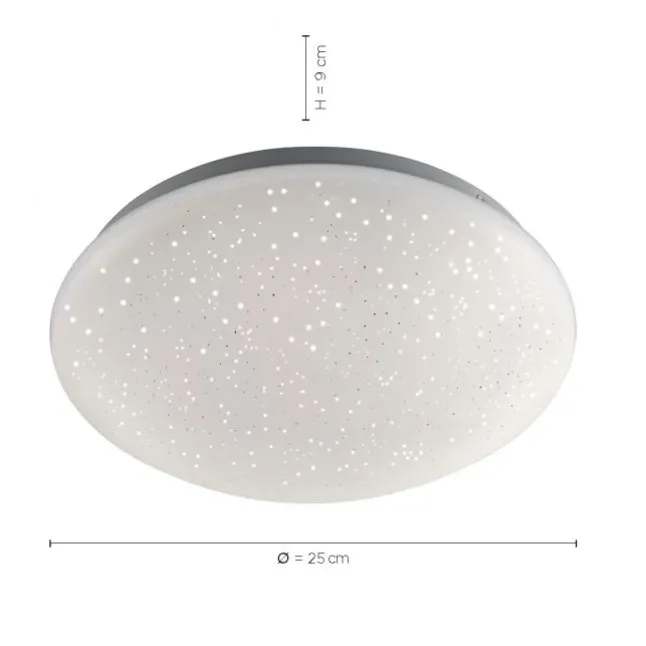 LED-Sternenhimmel, Deckenleuchte, Ø 25cm, dimmbar, RGB+W Farbwechsel