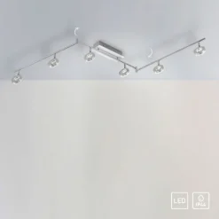 LED Strahlerschienenleuchte, 6-flammig, schwenkbar, spritzwassergeschützt