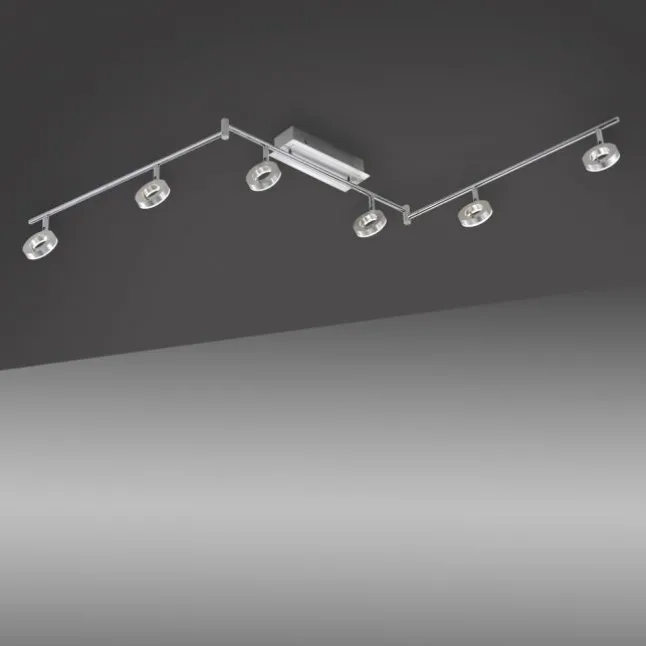 LED Strahlerschienenleuchte, 6-flammig, schwenkbar, spritzwassergeschützt