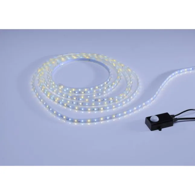 LED-Stripes, 5m lang, transparent, IP44, CCT, dimmbar