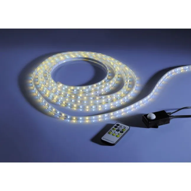 LED-Stripes, 5m lang, transparent, IP44, CCT, dimmbar