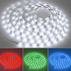LED-Stripes, 10m Länge, Fernbedienungdimmbar, RGB+W, Klebefolie