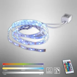 LED-Stripes, 5m Länge, Fernbedienung, Memory-Funktion, RGB Farbwechsel