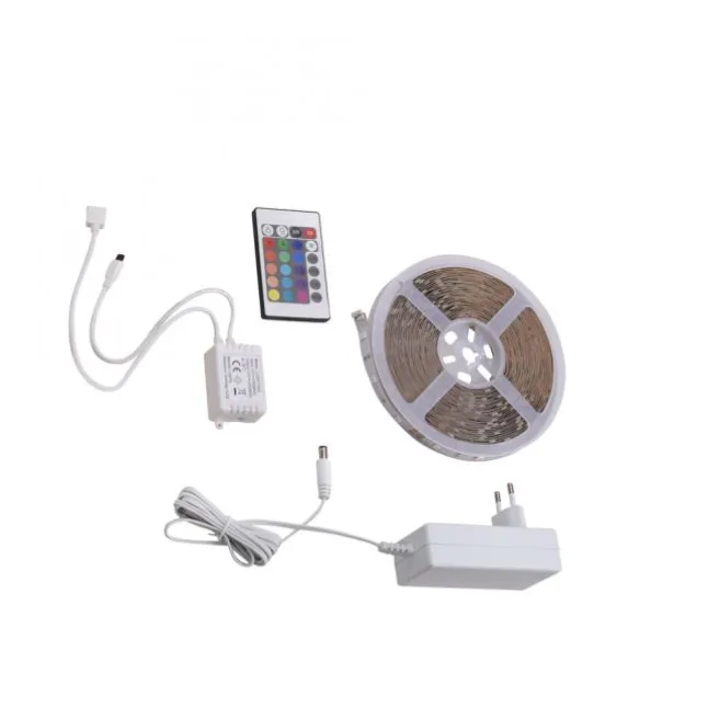 LED-Stripes, 5m Länge, Fernbedienung, Memory-Funktion, RGB Farbwechsel