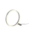 LED Tischlampe aluminium rund Ø30cm Touchdimmer Switchmo warmweiß Licht