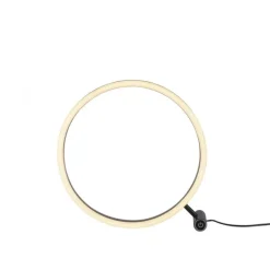 LED Tischlampe anthrazit rund Ø30cm Touchdimmer Switchmo warmweiß Licht