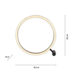 LED Tischlampe anthrazit rund Ø30cm Touchdimmer Switchmo warmweiß Licht