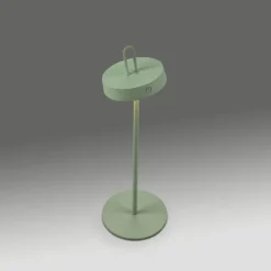 LED Tischlampe grün Akku Touchdimmer spritzwassergeschützt USB