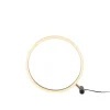 LED Tischlampe messing matt rund Ø30cm Touchdimmer Switchmo warmweiß