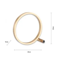 LED Tischlampe messing matt rund Ø30cm Touchdimmer Switchmo warmweiß
