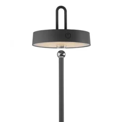 LED Tischlampe schwarz Akku Touchdimmer spritzwassergeschützt USB