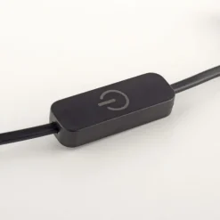 LED Tischleuche schwarz stufenlos dimmbar Rauchglas Memoryfunktion