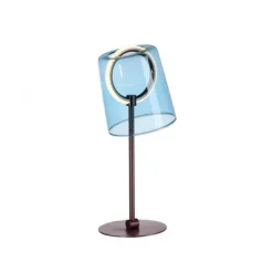 LED Tischleuchte blau dimmbar per Schnurdimmer Beistelllampe