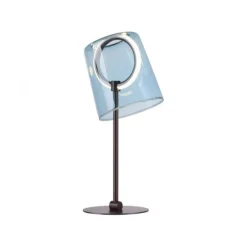 LED Tischleuchte blau dimmbar per Schnurdimmer Beistelllampe