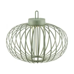 LED Tischleuchte D=46cm grün Akkulampe USB IP44 dimmbar per Touch
