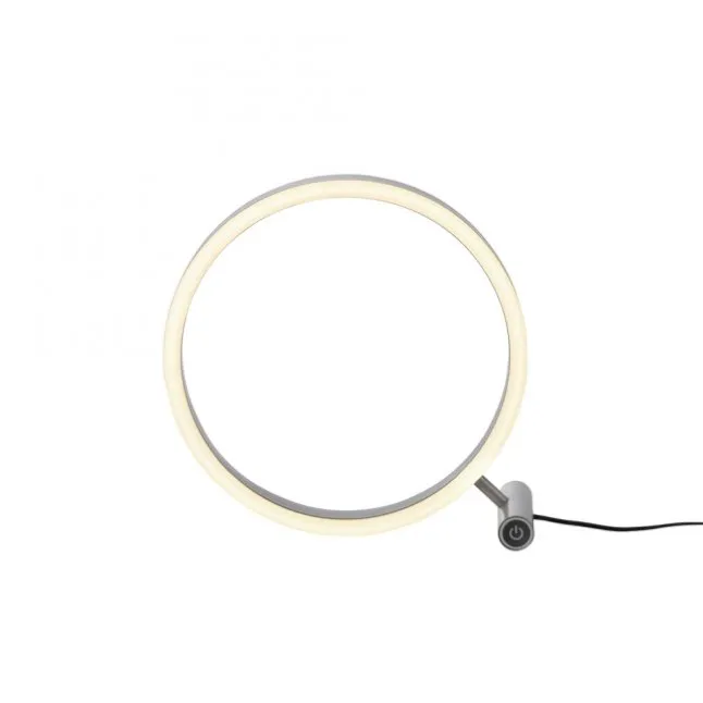 LED Tischleuchte, dimmbar, Touchdimmer, aluminium, warmweiß, rund