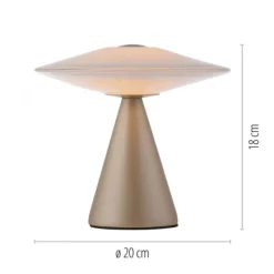 LED Tischleuchte ELIPSA, bronce, Tronic Dimmer, Memoryfunktion