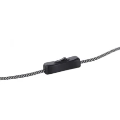 LED Tischleuchte 1 flammig schwarz Rauchglas modern Wohnlampe