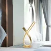 LED-Tischleuchte, 2 geschwungene Leuchtarme, warmweiß, inkl. Schnurdimmer