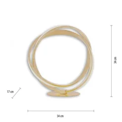 LED-Tischleuchte, goldfarben, elegantes Design, inkl. Dimmfunktion, modern