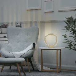LED-Tischleuchte, goldfarben, elegantes Design, inkl. Dimmfunktion, modern