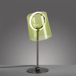 LED Tischleuchte grün dimmbar per Schnurdimmer Beistelllampe