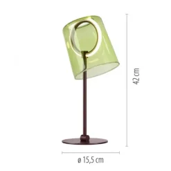 LED Tischleuchte grün dimmbar per Schnurdimmer Beistelllampe