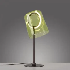 LED Tischleuchte grün dimmbar per Schnurdimmer Beistelllampe