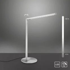 LED-Tischleuchte, höhenverstellbar, dimmbar über Tastendimmer
