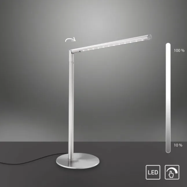 LED-Tischleuchte, höhenverstellbar, dimmbar über Tastendimmer