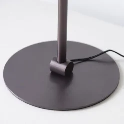 LED Tischleuchte Kaffee Farbe dimmbar per Schnurdimmer Rauchglas