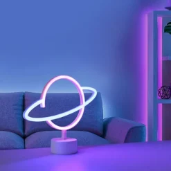 LED Tischleuchte mehrfarbig Motiv Batterie mit Schalter Dekorationslampe