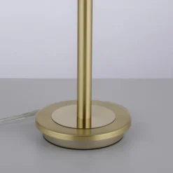 LED Tischleuchte messing matt Alabaster Dekor Glas 3 Stufen Touchdimmer