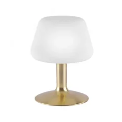 LED-Tischleuchte, messing-matt, Opalglas, Touchdimmer, dimmbar