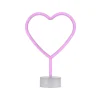 LED Tischleuchte pink Herz Batterie mit Schalter Dekorationsleuchte