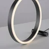 LED Tischleuchte, rund, anthrazit, dimmbar, modern, Design