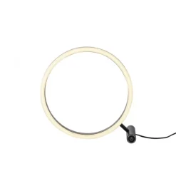 LED Tischleuchte, rund, anthrazit, dimmbar, modern, Design
