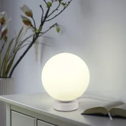 LED Tischleuchte rund weiß Smarthome dimmbar Fernbedienung App